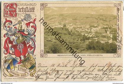 Eichstätt - Gesamtansicht - Prägedruck