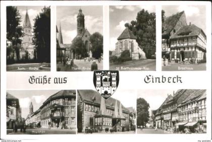 Einbeck Niedersachsen Einbeck Kirche Rathaus Markt x 1953