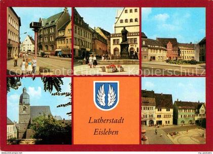 Eisleben Lutherstadt August-Bebel-Plan Lutherdenkmal Petrikirche