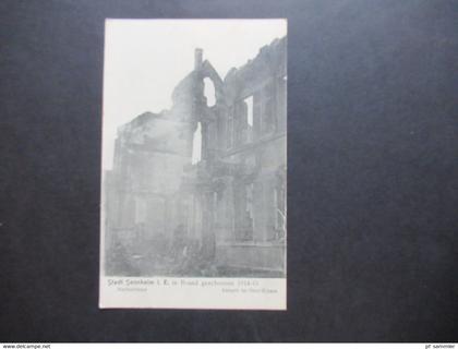 Feldpost 1.WK 1918 Stadt Sennheim im Elsass in Brand geschossen Ober Elsass Stempel Ra2 S.B. III. B.J.-R. No. 85