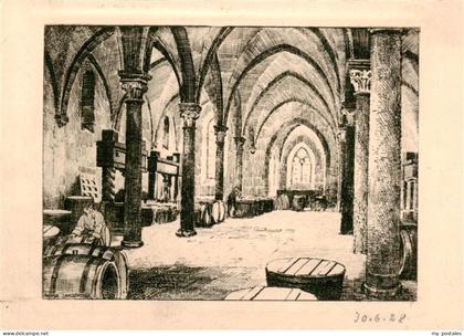 Eberbach Rheingau Eltville Kloster Eberbach Inneres Zeichnung