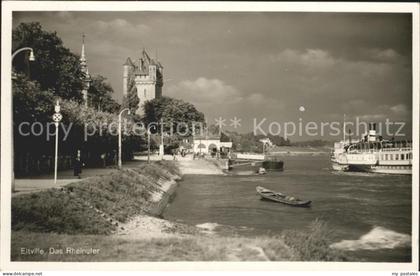 Eltville Rhein Rheinufer Seitenraddampfer