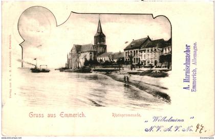 CPA  Carte Postale Germany  Emmerich am Rhein Gruss aus Emmerich Rheinpromenade 1902  VM98222
