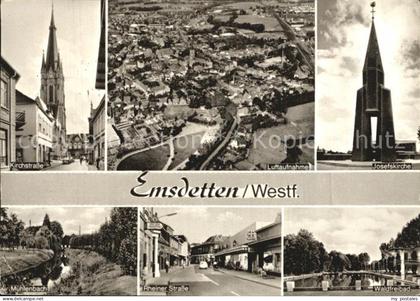 Emsdetten Kirchstrasse Josefskirche Muehlenbach Rheiner Strasse Luftaufnahme