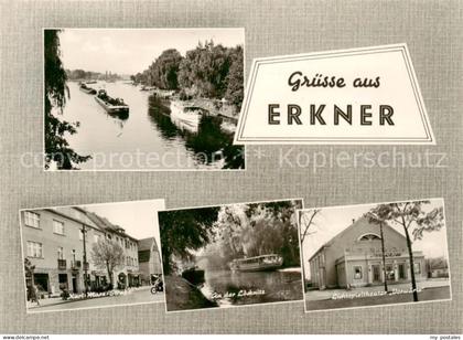 Erkner Panorama Karl Marx Strasse An der Loecknitz Lichtspieltheater Vorwaerts