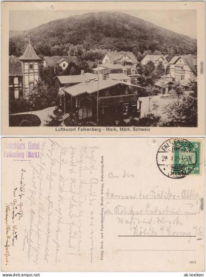 Falkenberg (Mark) Stadtpartie - Villen b Bad Freienwalde 1925