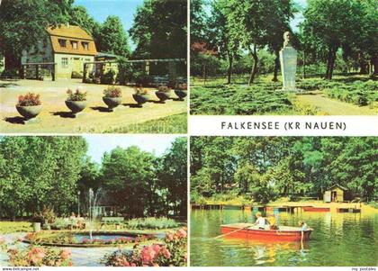 Falkensee Gaststaette Seeblick Lenindenkmal Seepromenade Neuer Falkenhagener See