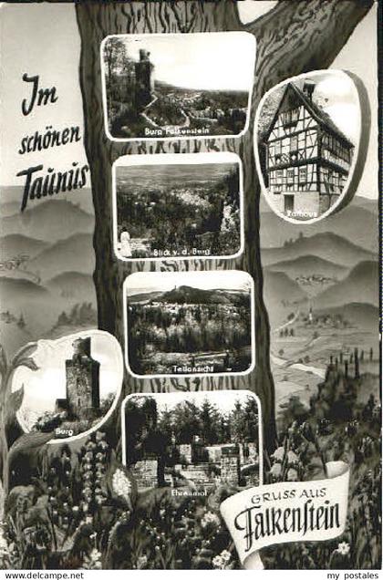 Falkenstein Vogtland Falkenstein Burg Rathaus Ehrenmal x 1961