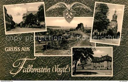 Falkenstein Vogtland Rathaus Bahnhof Lochstein