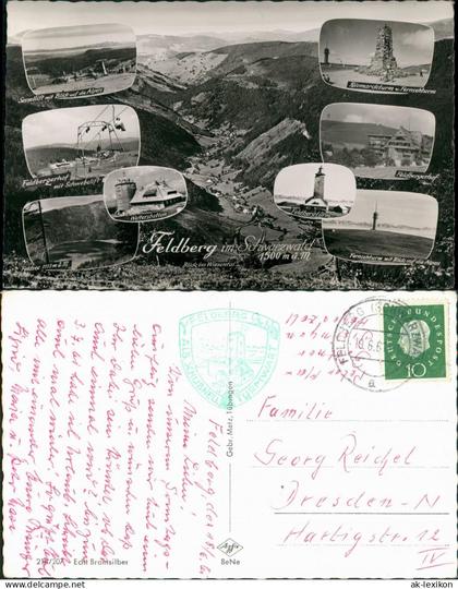 Feldberg (Schwarzwald) Feldberg (1500m) Schwarzwald Sehenswürdigkeiten 1961