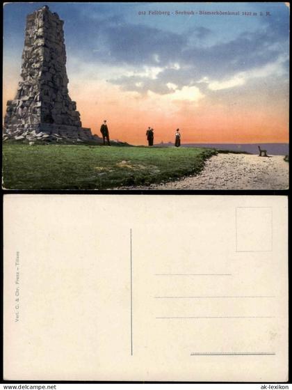 Feldberg (Schwarzwald) Feldberg Seebuck Bismarkdenkmal Stimmungsbild 1914