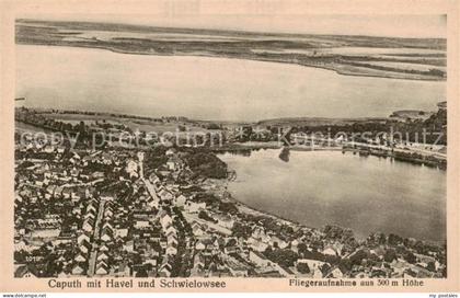 Caputh Schwielowsee Fliegeraufnahme mit Havel und Restaurant Schwielowsee