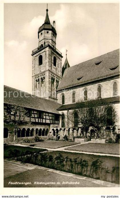 Feuchtwangen Klostergarten mit Stiftskirche