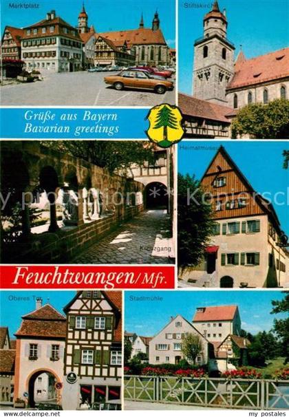Feuchtwangen Marktplatz Stiftskirche  Oberes Tor