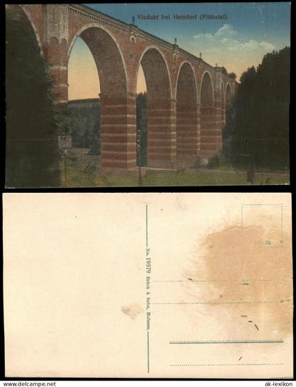 Ansichtskarte Hetzdorf-Flöha (Sachsen) Viadukt bei Hetzdorf (Flöhatal) 1910
