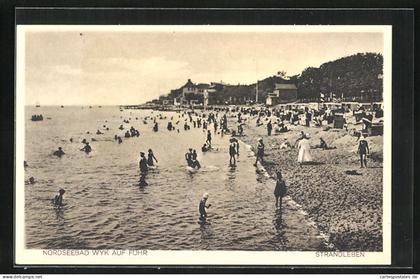 AK Wyk a. Föhr, Strandleben