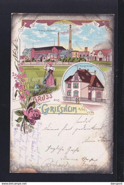 Dt. Reich Litho Griesheim Wachstuchfabrik 1903
