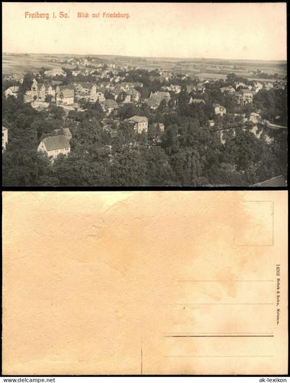 Ansichtskarte Freiberg (Sachsen) Blick auf Friedeburg 1912