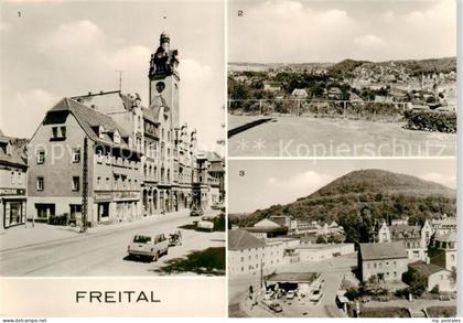 Freital Rathaus Teilansicht Blick zum Windberg