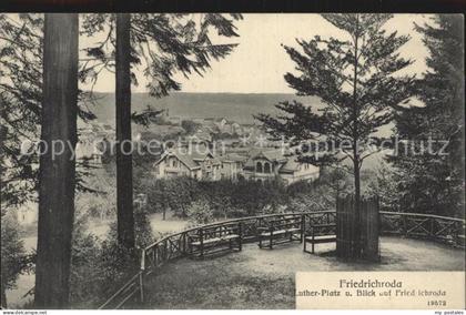 Friedrichroda Lutherplatz Blick auf Friedrichroda