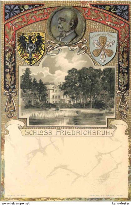 Schloss Friedrichsruh - Bismarck - Litho