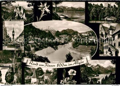 Fuessen Allgaeu Schloss Neuschwanstein Lechtal Forggensee