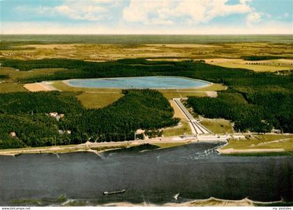 Geesthacht Elbe Schleswig-Holstein Speicherbecken Elbe Luftaufnahme Wald Felder