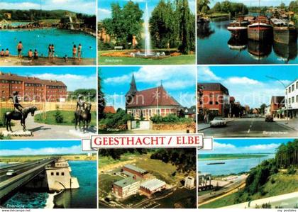 Geesthacht Elbe Schwimmbad Stadtpark Hafen Kinderspielplatz Kirche Bergedorfstr
