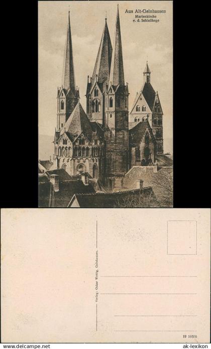 Ansichtskarte Gelnhausen Marienkirche v.d. Schießhege, Alt-Gelnhausen 1920