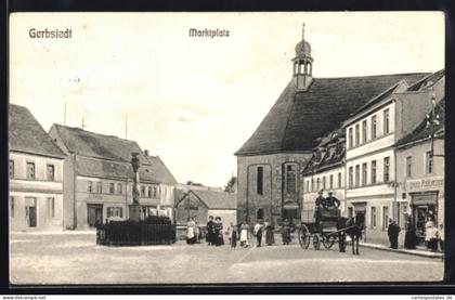 AK Gerbstedt, Geschäft von Bruno Pohlemann am Marktplatz