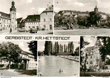 Gerbstedt Marktplatz Teilansicht Krankenhaus Bad Klubhaus