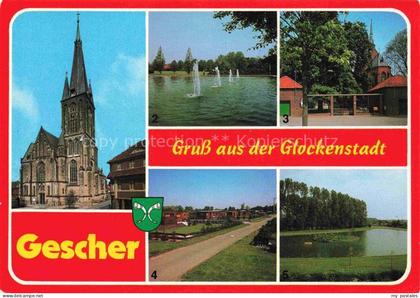 Gescher Borken NRW Kirche Stadtpark Haus-Hall Mobil-Heim-Park Seengebiet-Berkelt