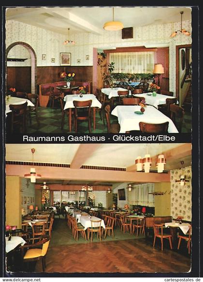AK Glückstadt /Elbe, Raumanns Gasthaus, Innenansichten