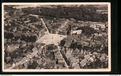 AK Glückstadt, Ortsansicht vom Flugzeug aus