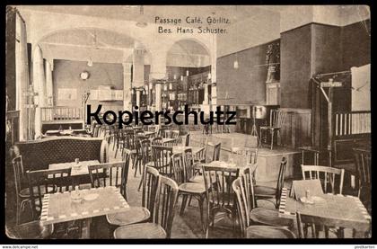ALTE POSTKARTE PASSAGE CAFÉ GÖRLITZ BES. HANS SCHUSTER Zgorzelec postcard Ansichtskarte AK cpa