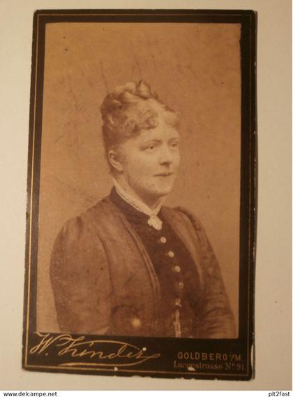 Kabinettfoto - W. Lindner in Goldberg i. Mecklenburg ,  Adel , CDV , Photographie , Kabinett !!