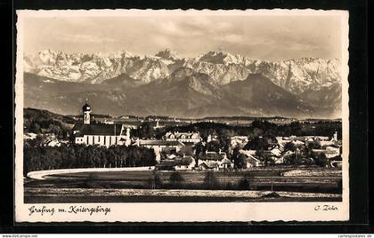 AK Grafing, Gesamtansicht mit Kaisergebirge