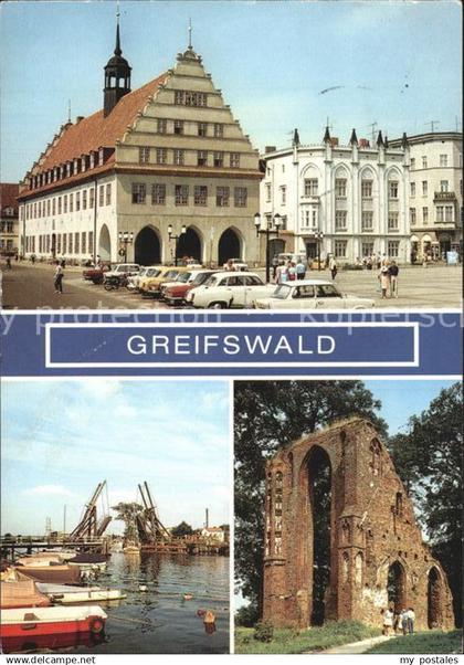 Greifswald Mecklenburg Vorpommern Rathaus Wiecker Klappbruecke Technisches Denkm