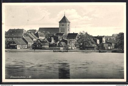 AK Grevesmühlen, Ortsansicht vom Wasser aus