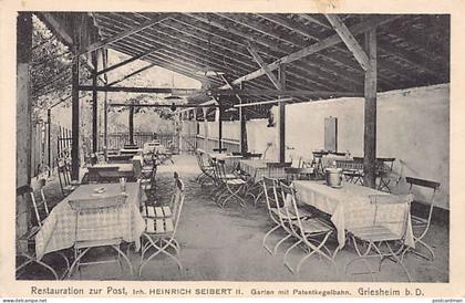 Deutschland - GRIESHEIM - Restauration zur Post, Inh. H. Seibert II, Garten mit Patentkegelbahn