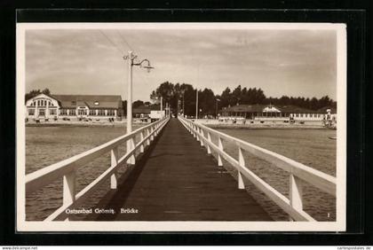 AK Grömitz, Ostseebad, Brücke