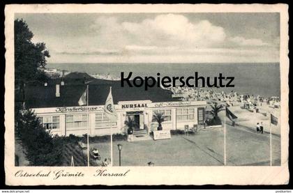 ALTE POSTKARTE OSTSEEBAD GRÖMITZ KÜNSTLERKLAUSE KURSAAL CAFÉ KONDITOREI Strand beach plage Ansichtskarte AK cpa postcard