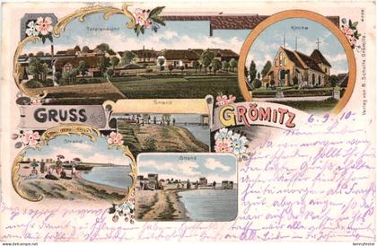 Gruss aus Grömitz - Litho