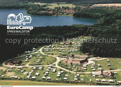 Gross Leuthen EuroCamp Spreewaldtor See Fliegeraufnahme