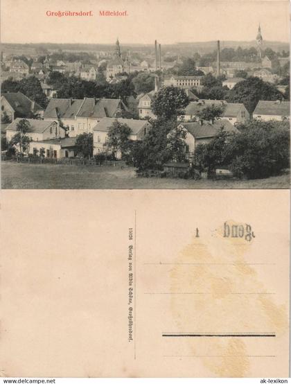 Ansichtskarte Großröhrsdorf Mitteldorf Fabriken 1913