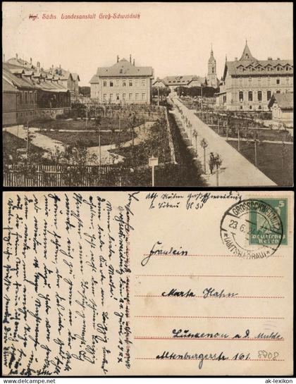 Ansichtskarte Großschweidnitz Oberlausitz Kgl. Sächs. Landesanstalt 1924