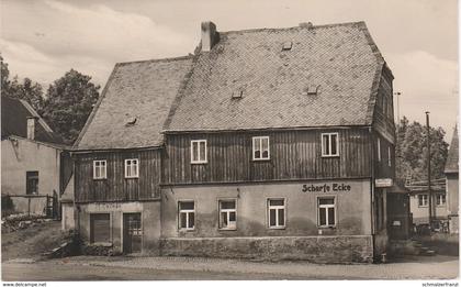 AK Grünhain HO Gaststätte Scharfe Ecke Beierfeld Aue Schwarzenberg Lauter Bernsbach Elterlein Schwarzbach Erzgebirge DDR