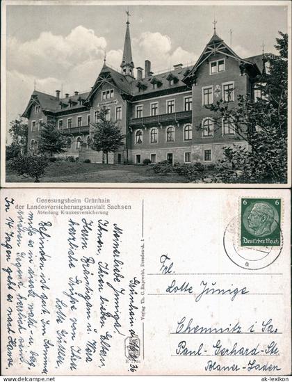 Grünhain Beierfeld Genesungsheim der Landesversicherungsanstalt Sachsen 1938