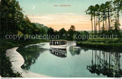 Gruenheide Mark Ausflugsdampfer auf der Loecknitz Landschaftspanorama