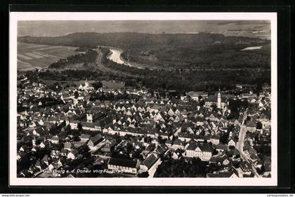 AK Günzburg a. d. Donau, Gesamtansicht vom Flugzeug aus gesehen